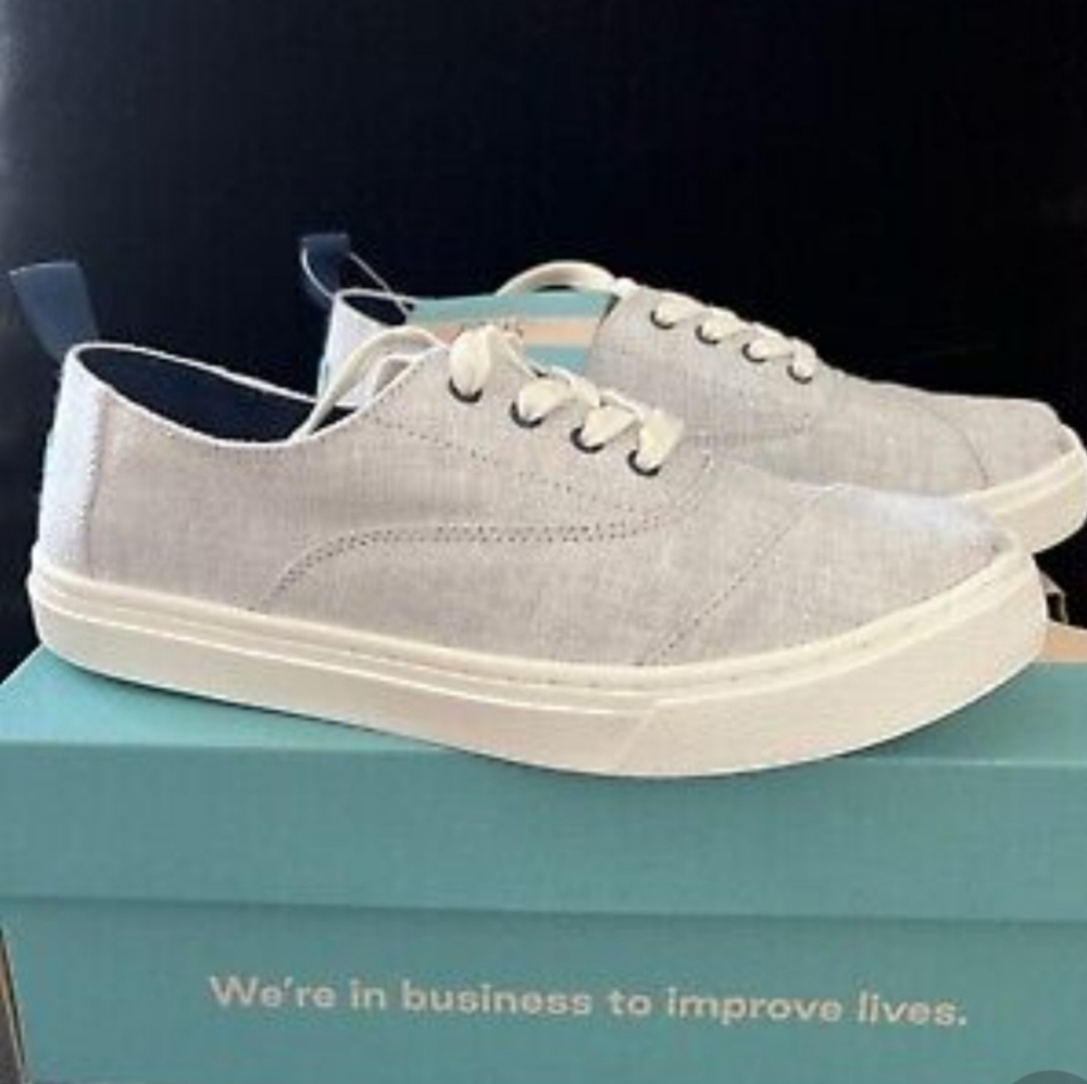TOMS YOUTH CORDONES CUPSOLE - DRIZZLE GREY CHAMBRAY